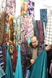 Fabric neighborhood in the Suleimaniya bazaar